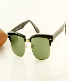 Sälj Luxury Fashion Club Solglasögon Mensvattensmästare Master Designer Square 4190 Black Eyewear Green Lens 52mm1067527