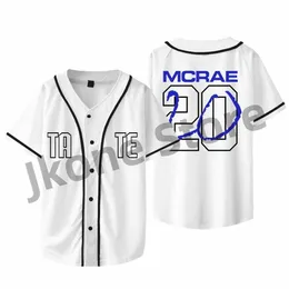 Tate McRae 20 Baseball Jacket Think Later Tour Merch New Logo Tee Mulheres Homens Fi Casual Manga Curta Z7Qs #