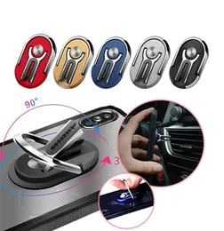 Car Mount Air Vent Grip Multipurpose 2 in 1 Mobile Phone Holder 360 Degree Rotation Stand Rotating Magnetic Finger Ring Phone Hold8718271