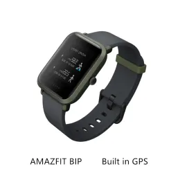 Uhren Original Amazfit Bip Smart Watch Bluetooth GPS + GLONASS Sport Herzfrequenzmesser IP68 Wasserdicht Anruferinnerung ZEPP APP mit Box