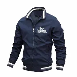 Lonsdale Autumn Fi Jacket New Men 's Windbreaker Bomber Jacket 남자 군용 유니폼 야외 의류 캐주얼 스트리트웨어 탑 M689#