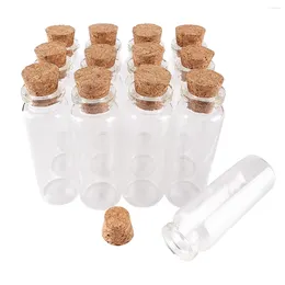 Bottiglie di stoccaggio 200 pezzi 15 ml piccolo vetro decorativo con tappo in sughero 22 vasetti da 65 mm fiale per regalo artigianale fai da te