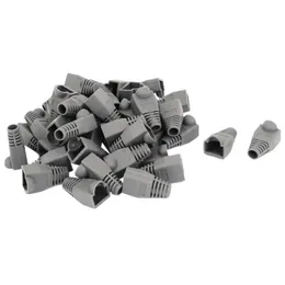 ANPWOO 10PCS Ethernet Grey Rubber Rubly RJ45 Connector Boots Cover Protector 50 штук для Ethernet Cable Protector для Ethernet Cable Protector