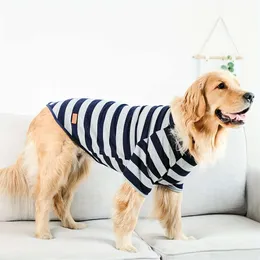 Stylish Tripe Muster T -Shirt für große Hunde - bequeme und langlebige Haustierbekleidung