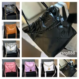 22 cc çanta tasarımcı çantaları kova çantaları mektup omuz çantası çizim el çantası altın zincir moda lüks el çantaları hoboleather çanta cc mini çanta