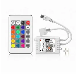 Nowy kolorowy 24 klucz podwójny obciążenie Wi -Fi Inteligentny kontroler z kontrolerem Alexa Voice Tuya RGB LAMP RGBW Light Smart Smart Home