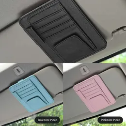 Uppdatera bil Sun Visor Organizer Multi-Pocket Auto Interiör Tillbehör Pocke Organizer Car Document Storage Pouch Pen Holder