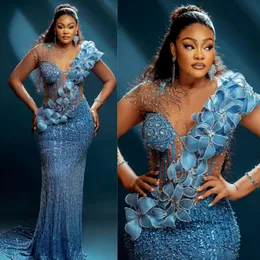 2024 Plus Size Aso Ebi Prom for Black Women African Promdress Feace Dresses Elegant Illusion Long Long Longed Lace Lace Dress Dress Obsipe AM595 407