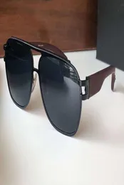 نظارة شمسية خشبية براون العدسة السوداء عتيقة للرجال Occhiali da Sole Firmati UV400 حماية مع Box9324269