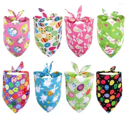 Dog Apparel 4pcs Cute Easter Pet Triangle Towel Neck Scarf Saliva Puppy Accessories Party Decoration Supplies