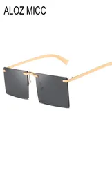 ALOZ MICC Mode Frauen Randlose Rechteck Sonnenbrille Männer 2019 Marke Design Kleine Quadratische Sonnenbrille Frauen Shades Brille A4911693455