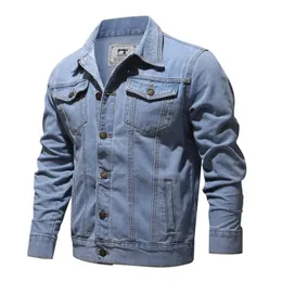 Size S-5XL Spring and Autumn Style Boutique Pure Cotton Fashion Blue Black Black Mens Discual Denim Jacket Slim Cowboy Coat 240314