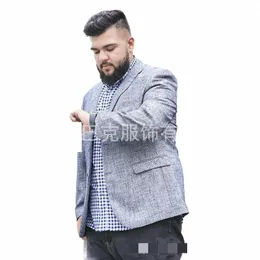 NOWOŚĆ SUTER SUPER DUŻY 9XL SUT MEN KURTA Casual Fi Wysokiej jakości pojedyncze piersi Mężczyźni Plus Size XL-6XL7XL8XL9XL G4ND#