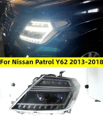 Car Lights for Nissan Patrol 2013-20 18 Y62 Car LED Front Headlight Lamp Assembly Daytime Running Light Replacement