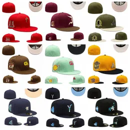 Unisex Fitted Hats Snapbacks Hat Baskball Caps 모든 팀 NY 로고 남자 여자 야외 스포츠 자수면 평평한 비니 플렉스 썬 캡 사이즈 7-8