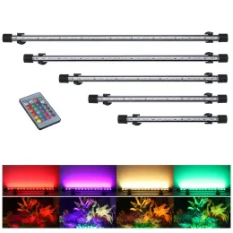 Lightings RGB Aquarium light 1857cm Remote control diving lamp Colorful lamp 90260v lamp for plants Fish tank essential Amphibious use