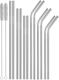 6x241mm 304 Stainless Steel Straw Home Party Party Bar أدوات الشرب أدوات الشرب 3pcs Straw Inclus Brush Set C0612x035418533