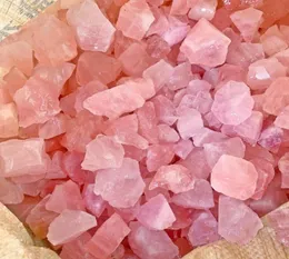 Campione di pietra grezza di cristallo di quarzo rosa grezzo naturale da 200 g per lucidatura a tamburo Wicca Reiki Crystal Healing5099152