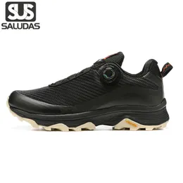 Saludas Wanderschuhe Männer Outdoor Boa Schnürsenkel System Berg Trekking-Turnschuhe nicht rutschernde atmungsaktive Dschungel Camping Jagd Schuhe 240313