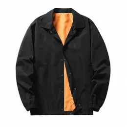 Trener Bomber Jacket Menfall New Waterproof Męska Kurtka American Lapel Loose Casual Top Kurtki dla mężczyzn Tward Guy Motorcycle Z62B#