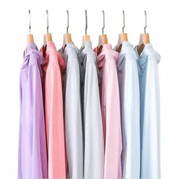 UPF 50+ Herren UV-Sonnenschutz Lg-Ärmel mit Kapuze Angelhemden Outdoor-Frauen Sun Skin Coats Protecti T-Shirt Hoodies Tops X2Vr #
