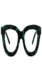 2021 Zeelool Trendy Girls Rim Acetato Laranja Olho de Gato Amplo Grosso Wholale Óculos Ópticos Frame4637498