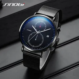 SINOBI NYA MÄNNER Titta på varumärkesklockor för män Ultra Slim Style Wristwatch Japan Movement Watch Man Relogio Masculino3556