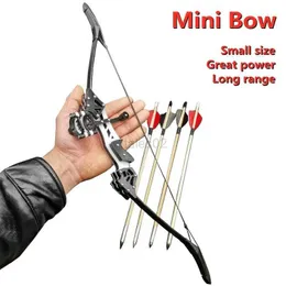 Bow Arrow Mini Tekrarlı Yay Taşınabilir Güçlü Amaçlı Çekim ve Ok Çıkarılabilir Okçuluk Spor Oyuncak Yay ve Ok Seti YQ240327