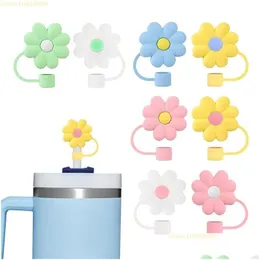 Maniglia per bicchieri St Topper Bere Er Cup Accessori Sile Tips Riutilizzabili 8 pezzi antipolvere per camminare Cam Drop Delivery Home Garden Ki Dh5Rk