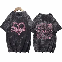 Hot Karol G Bichota二重面印刷物TシャツヒップホップタイダイTシャツユニセックスJ5pw＃