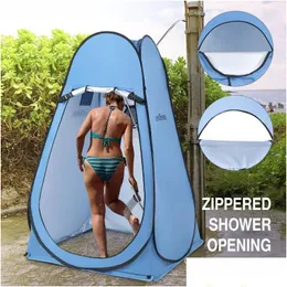 Tendas e abrigos One-Touch Tralight Mudando portátil ao ar livre Cam Beach Instant Shower Tent Up Privacy Shelter WC com Drop Deli Dhohi