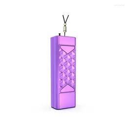 Astucci per gioielli Collana purificatore d'aria personale USB portatile indossabile Mini deodorante agli ioni negativi a basso rumore viola