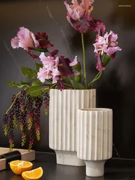 Wazony minimalistyczny marmurowy wazon do półki stołowej Mantel Enterway Centerpieces Modern Flower Farmhouse Decor Home Decor