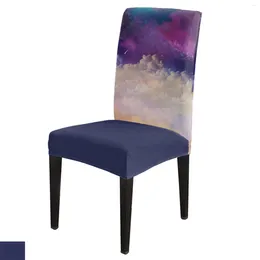Sandalye Gökyüzü Bulutları Gece Yemek Kapağı 4/6/8 PCS SPANDEX ELastik Slipcover Kılıf Düğün El Ziyafet Odası
