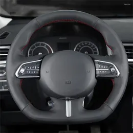 Steering Wheel Covers Hand Sewing Genuine Leather Comfortable Anti Slip Car Interiors Cover For Great Wall Haval F5 F7 F7X 2024
