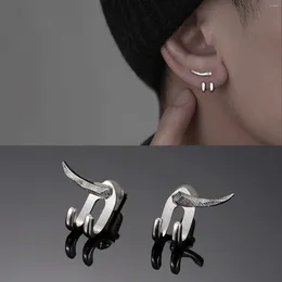 Studörhängen Fashion Ear Jacket Silver Color Claw for Men Women Punk Style Party Club Jewelry Gifts 2CMX1CM 1Pair