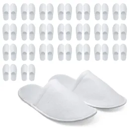 Sets 10024Pairs Disposable Slippers Hotel Slippers Wedding Slippers Guests Party Home Shoes Portable Folding Nonslip Spa Slippers