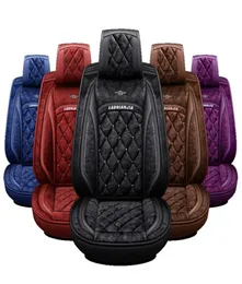 Biltillbehör Sätetäckning för sedan SUV Hållbar toppkvalitet Suede Leather Universal Five Seats Set Cushion Mats inklusive Front A5868117