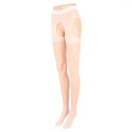 Calzini da donna Spandex Calze sexy da donna con apertura sul cavallo Collant velati senza cuciture Collant senza cavallo Lingerie elasticizzata