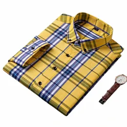 2023 New Korean Versi Of Men's Plaid Shirt Seven Points Sleeve Summer Thin Fi Matching Handsome M-4XLYouth Fi Shirt X6s3#