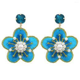 Orecchini pendenti Aretes Drop Bohemia Fashion Jewelry Dichiarazione Fiore fatto a mano per le donne Regalo all'ingrosso