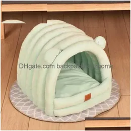 Cat Beds & Furniture 2023 New Dog Nest Suitable For Four Seasons Pet House Winter Warm Slee Bed Closed Villa Yq231020 Drop Delivery Ho Dhyrs