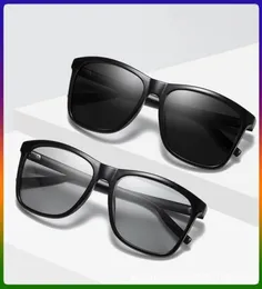 Retro Square pochrom polarisiert für Herren Männliche Sonnenbrille Chamäleon Übergangslinse UV400 Anti Blendung reduzieren Augenermüdung3349004