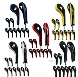 10pcsset Paddded Golf Iron Head Cover Club Heads Protector Wedge Headcovers Long Neck with ZipNumber TagsInterchangable fr Iron8512650