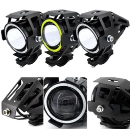 125W دراجة نارية المصباح W Angel Eye Devil Eye 3000LM Moto Moto Spoto U7 LED LED Driving Fog Spot Head Light Decorative Lamp6873782