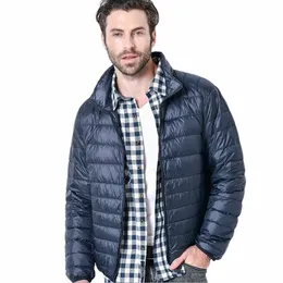 autumn Ultralight Thin Down Coat Male Goose Feather Large Size Casual Short Jacket Men Standing Collar Down Jacket Wholesale h79r#