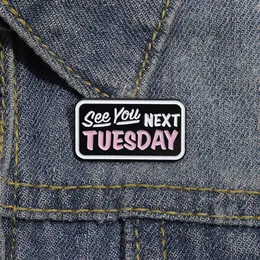tuesday enamel pins childhood game movie film quotes pin Cute Anime Movies Games Hard Enamel Pins Collect Metal Cartoon Brooch Backpack Hat Bag Collar Lapel Badges