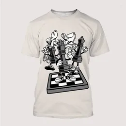 Herrenanzüge A1339 Schach 3D-gedruckte Männer und Frauen Lässige atmungsaktive, schnell trocknende Modestraße Übergroße O-Kragen-Kurzarm-T-Shirt