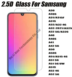 Protetor de tela de vidro temperado 25D 033mm para Samsung Galaxy A30S A31 A32 A40 A40S A42 A50 A50S A51 A51S A52 4G 5G4397066