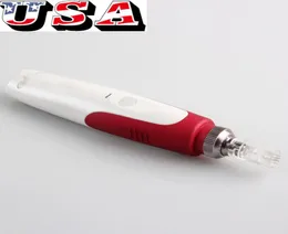 Elektryczne laserowe mikro igła Derma MicroTeedle Roller Laser Pen Rejuvenation Home Użyj Zestaw narzędzi kosmetycznych Red6795262